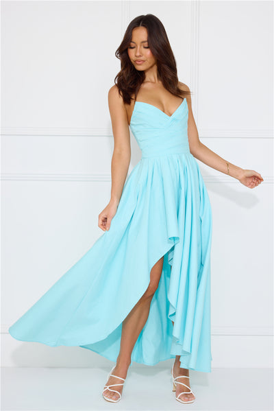 Wise Tales Strapless Maxi Dress Blue