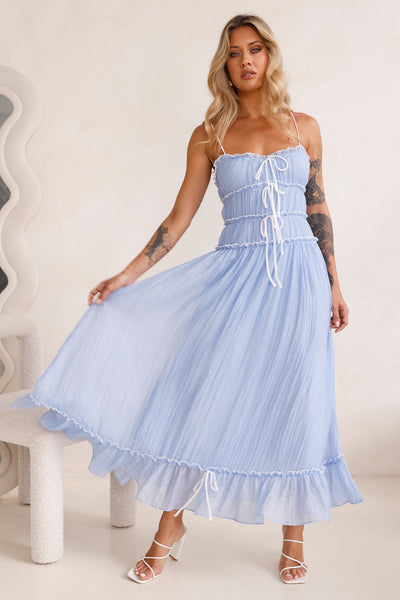 Season Beam Maxi Dress Blue