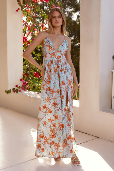 Whispers In The Garden Maxi Dress Mint