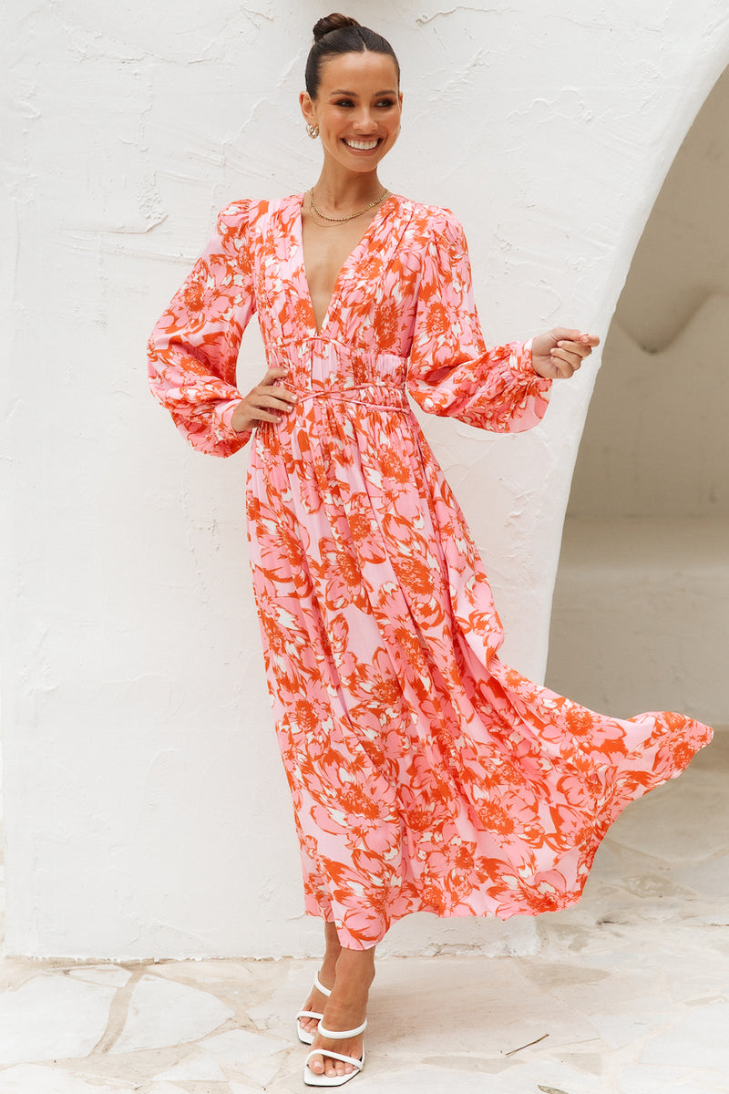 Florally World Midi Dress Floral | Hello Molly