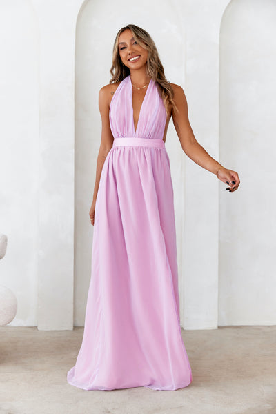 DEAR EMILIA She Is Glam Maxi Dress Lilac