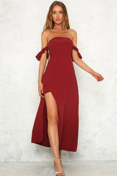 Find Your Love Maxi Dress Wine