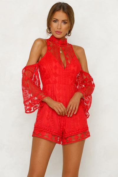 Fresh Off The Runway Romper Red | Hello Molly USA