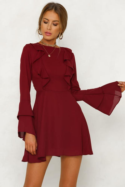 Nothing But A Smile Dress Wine | Hello Molly USA