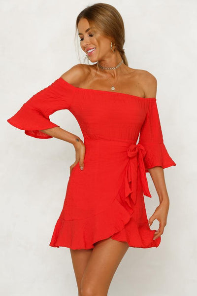 Laughter Lines Dress Red | Hello Molly USA