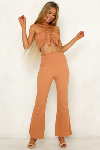 Tied Up Pant Rust | Hello Molly USA