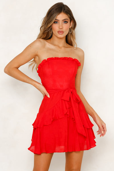 Lost In Japan Dress Red