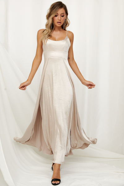 Something Just Like This Maxi Dress Champagne