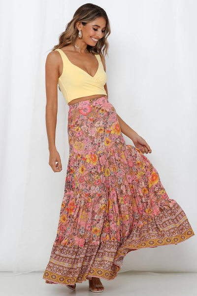 Centro Habana Maxi Skirt Pink | Hello Molly USA