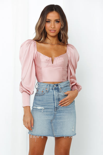 Take Your Mark Crop Top Pink