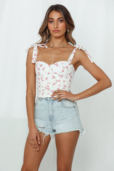 Girl In The City Crop Top White