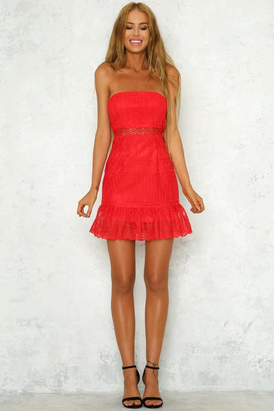 Nothing Is Guaranteed Dress Red | Hello Molly USA