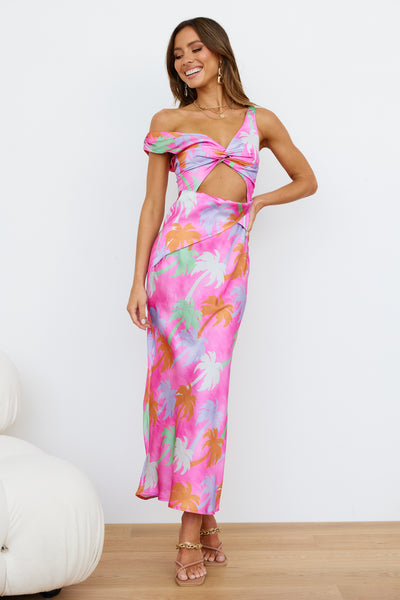 Playing The Field Maxi Dress Pink