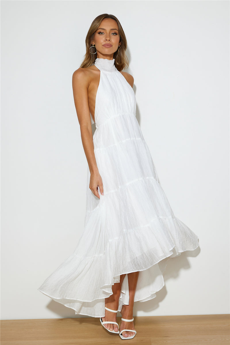 Entrance Is Yours Maxi Dress White | Hello Molly