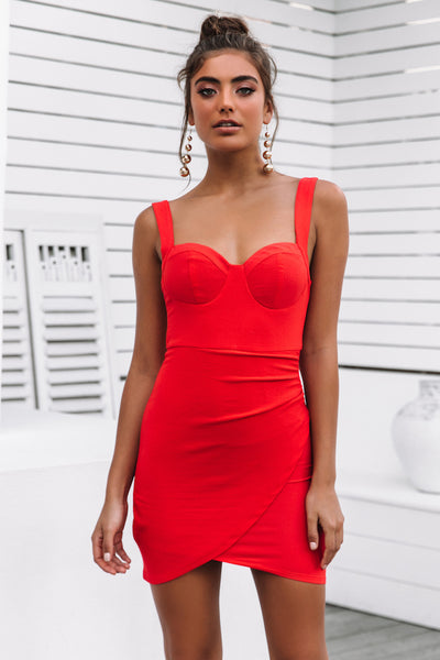 Talk Of The Terrace Dress Red