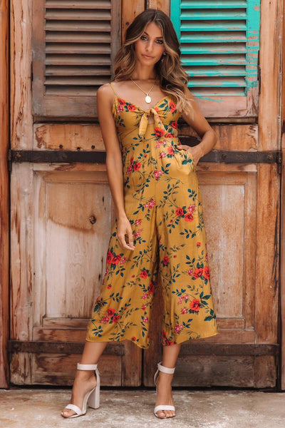 Hold Me Now Jumpsuit Mustard | Hello Molly USA