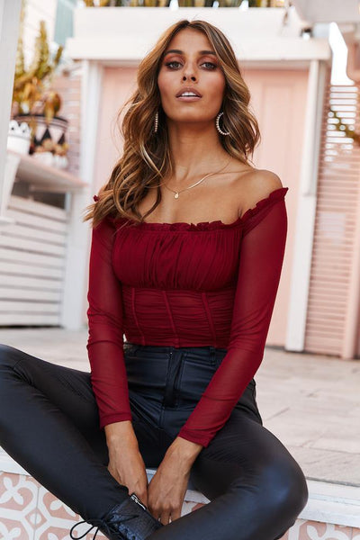 Own The Night Crop Wine | Hello Molly USA