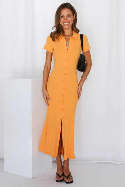Tied Piper Maxi Dress Orange