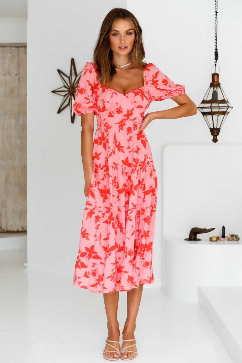 Everything I Dreamed Of Midi Dress Hot Pink | Hello Molly