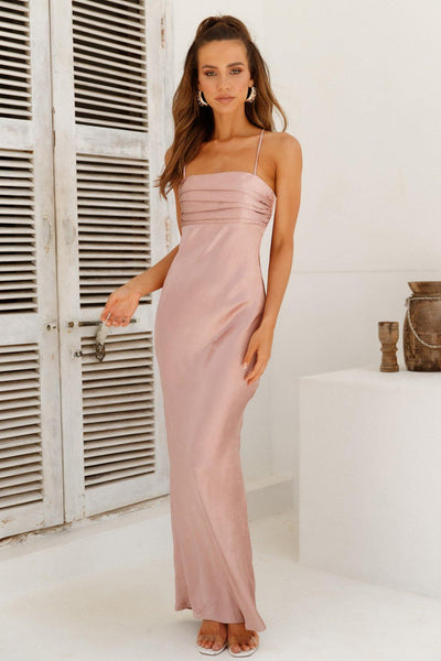 Unread Messages Maxi Dress Rose Gold | Hello Molly USA