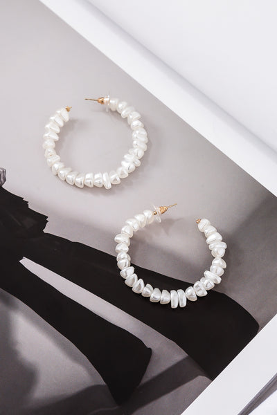 String Of Pearls Earrings White