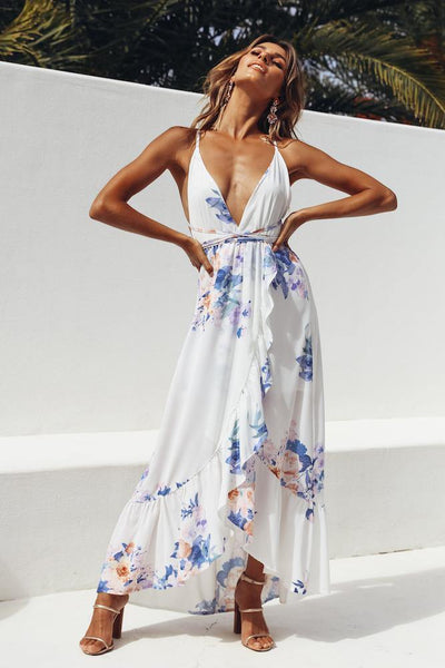 Palma Majorca Maxi Dress White | Hello Molly USA