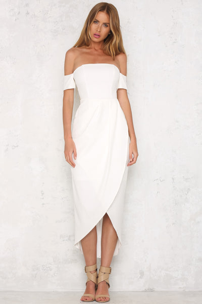 Fixated Maxi Dress White